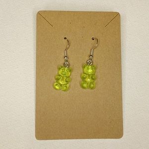 Green Gummy Baer Earrings (made from resin)